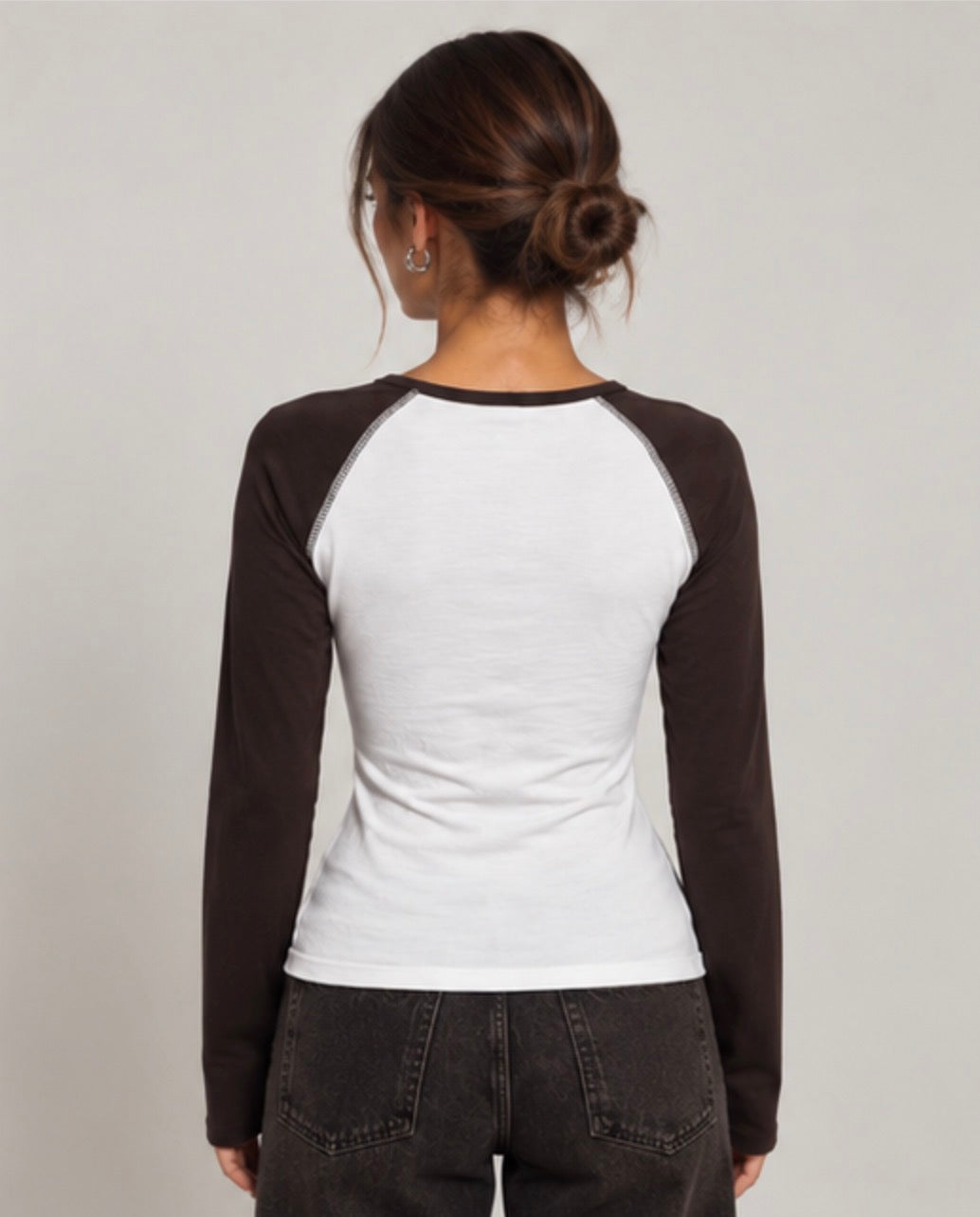Top manches bi-color