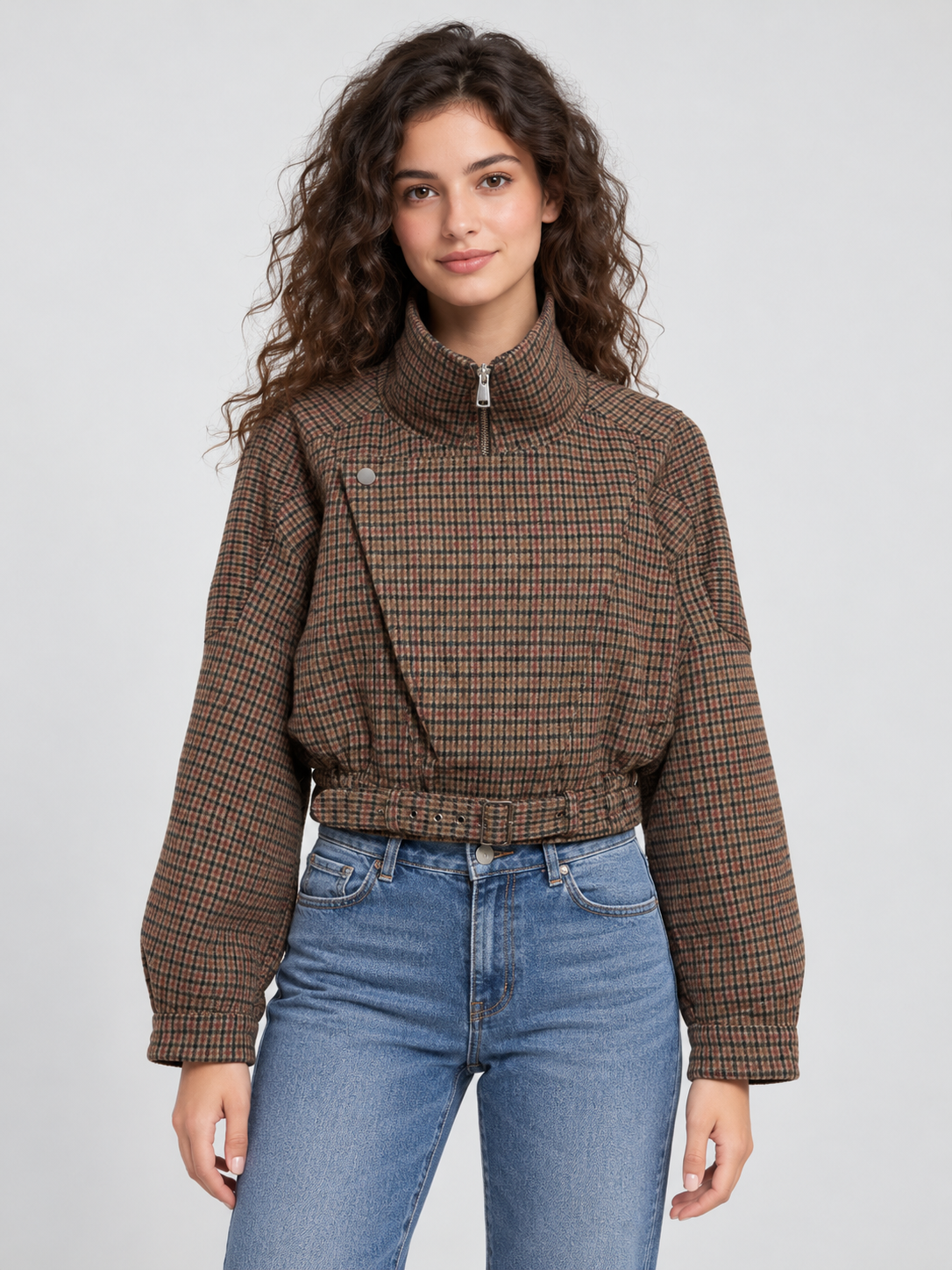 Veste avec col flannel