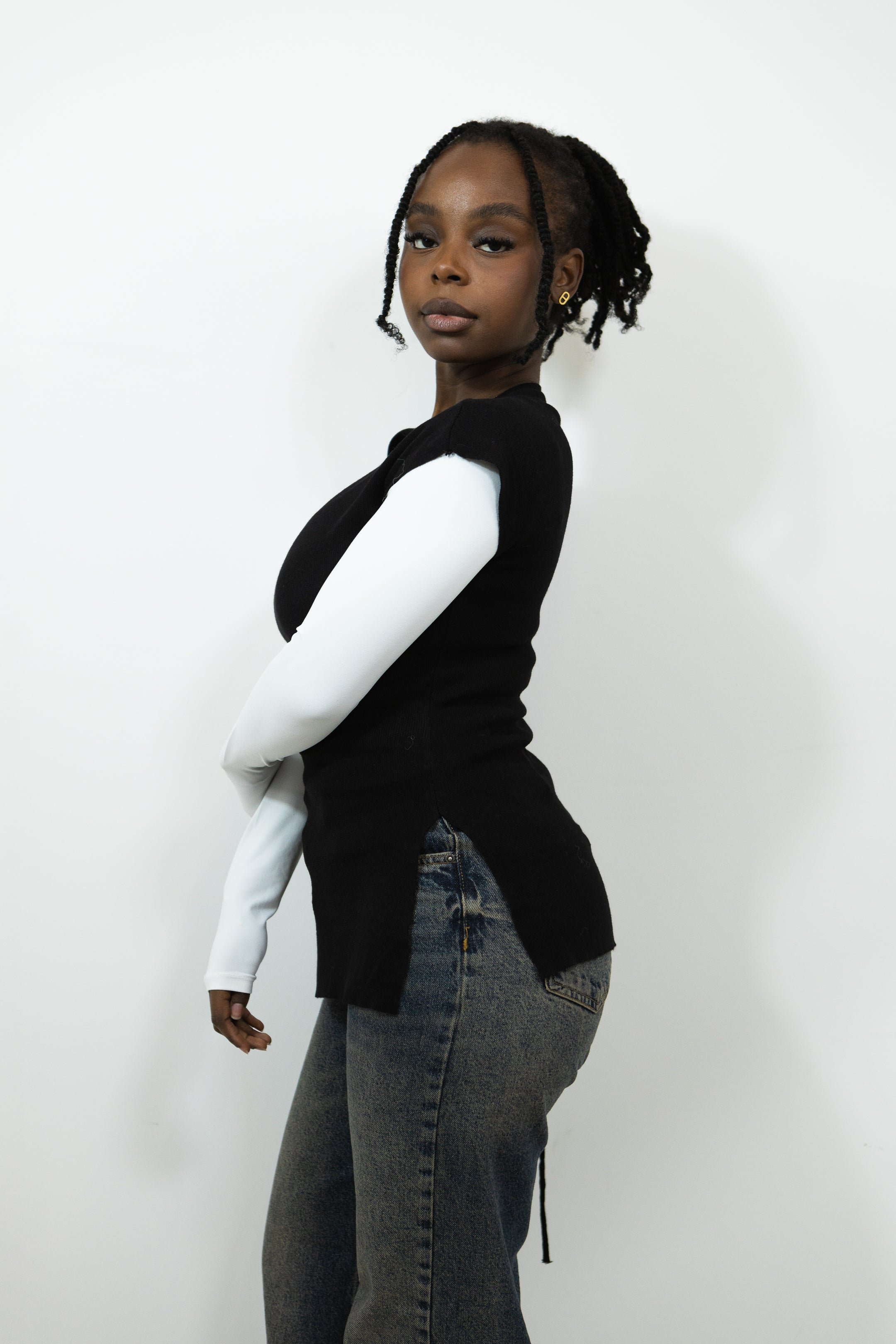 HAUT SANS MANCHE ASYMÉTRIQUE