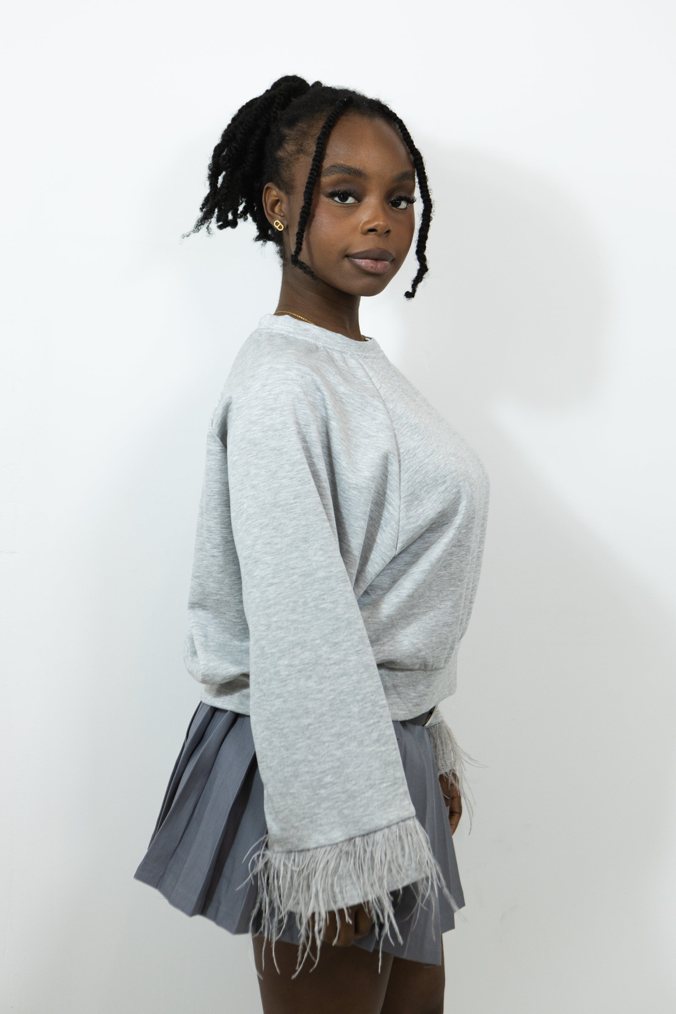 PULL AMPLE MANCHE PLUMÉ