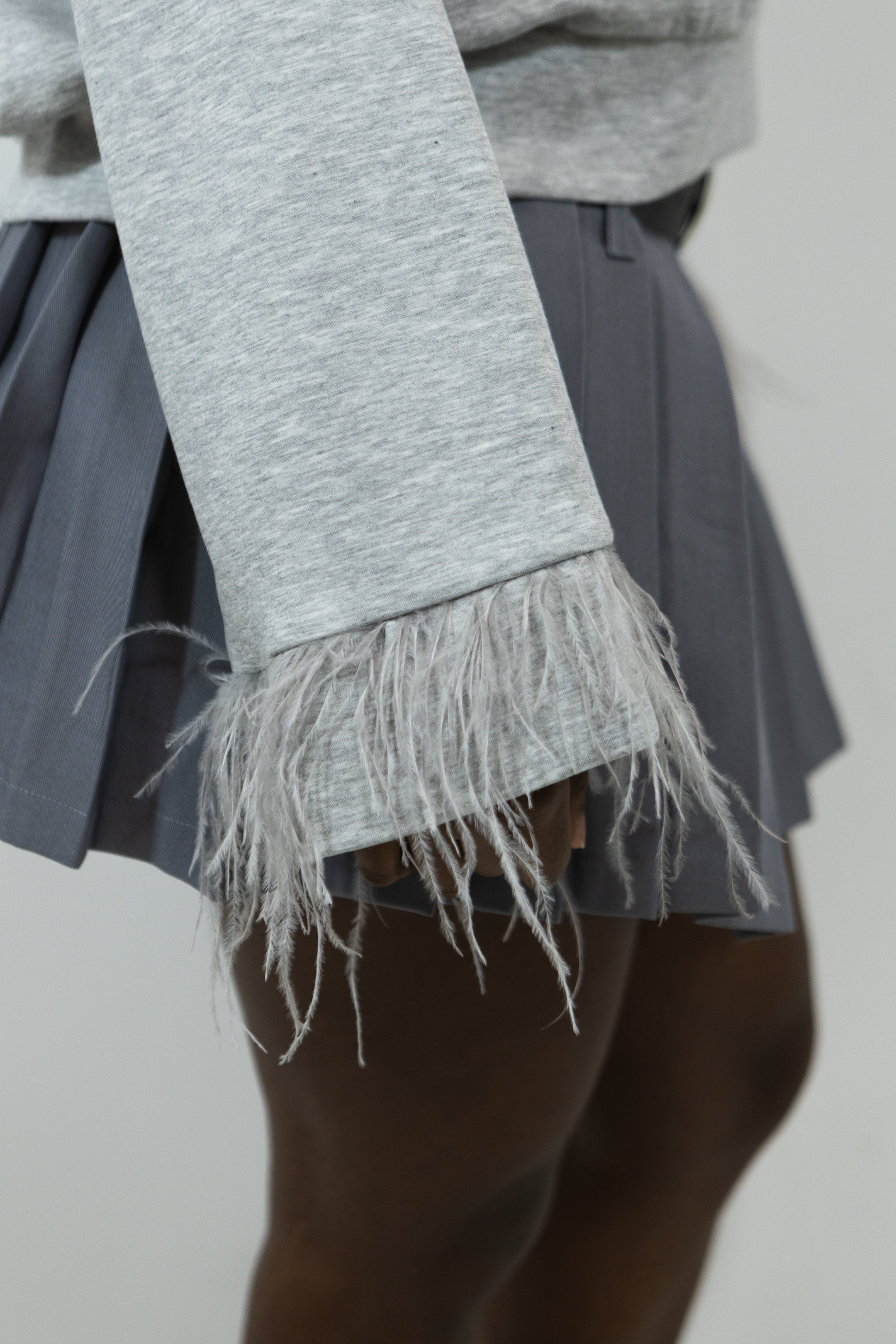 PULL AMPLE MANCHE PLUMÉ
