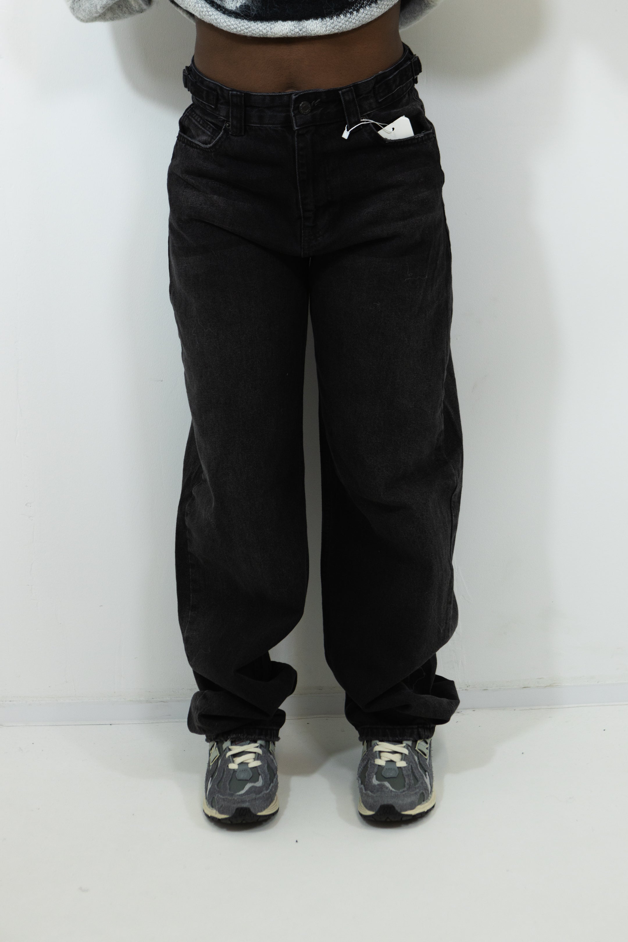 JEAN WIDE LEG AVEC BOUCLES