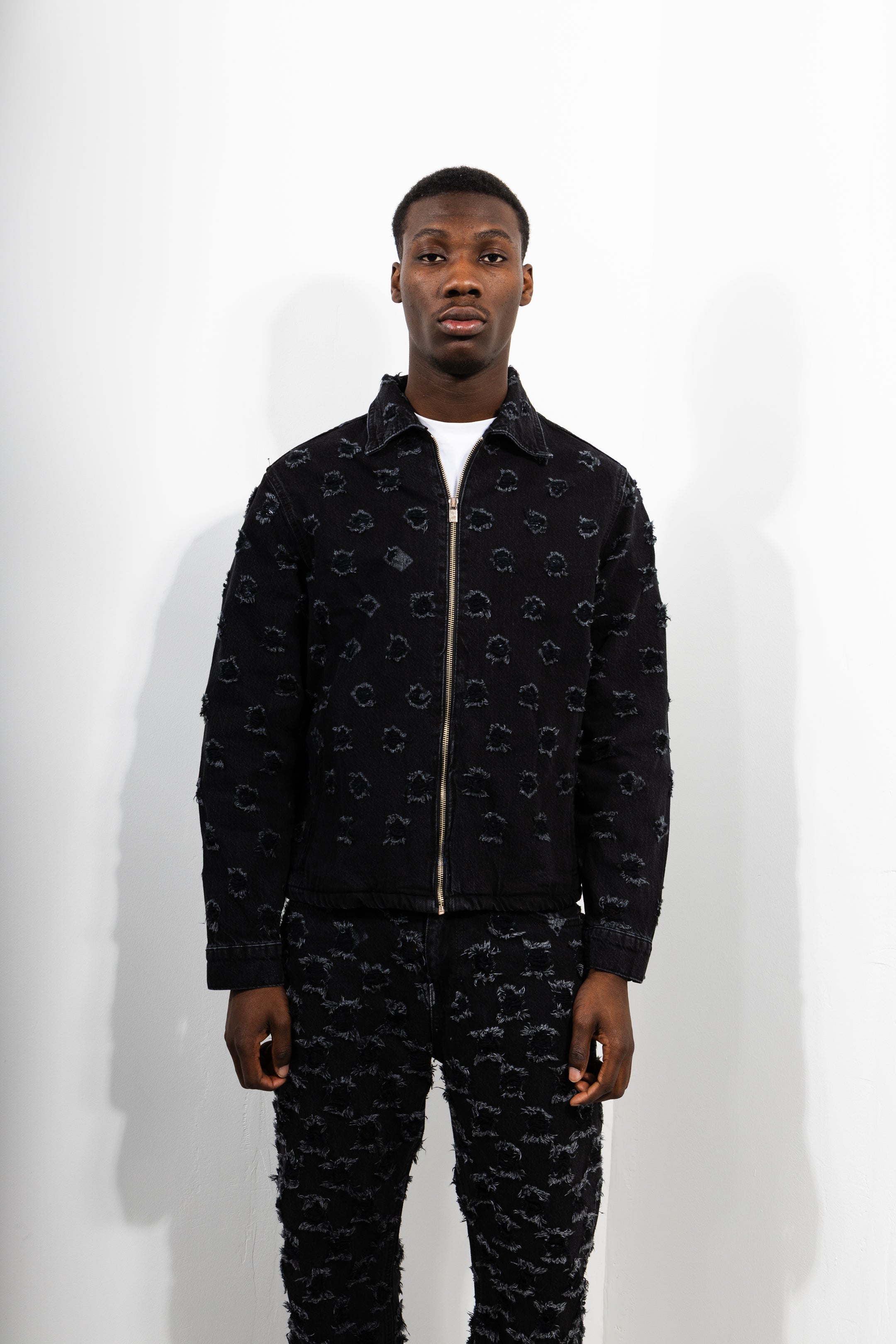 VESTE D'ENSEMBLE RIPPED