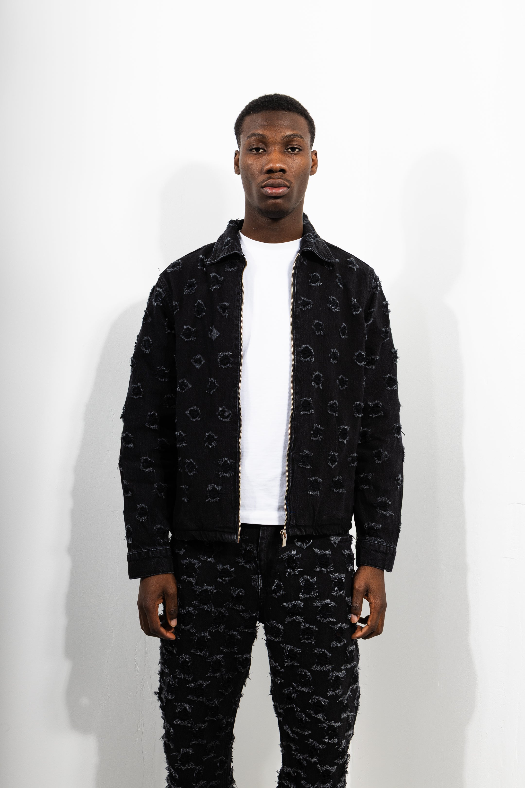 VESTE D'ENSEMBLE RIPPED