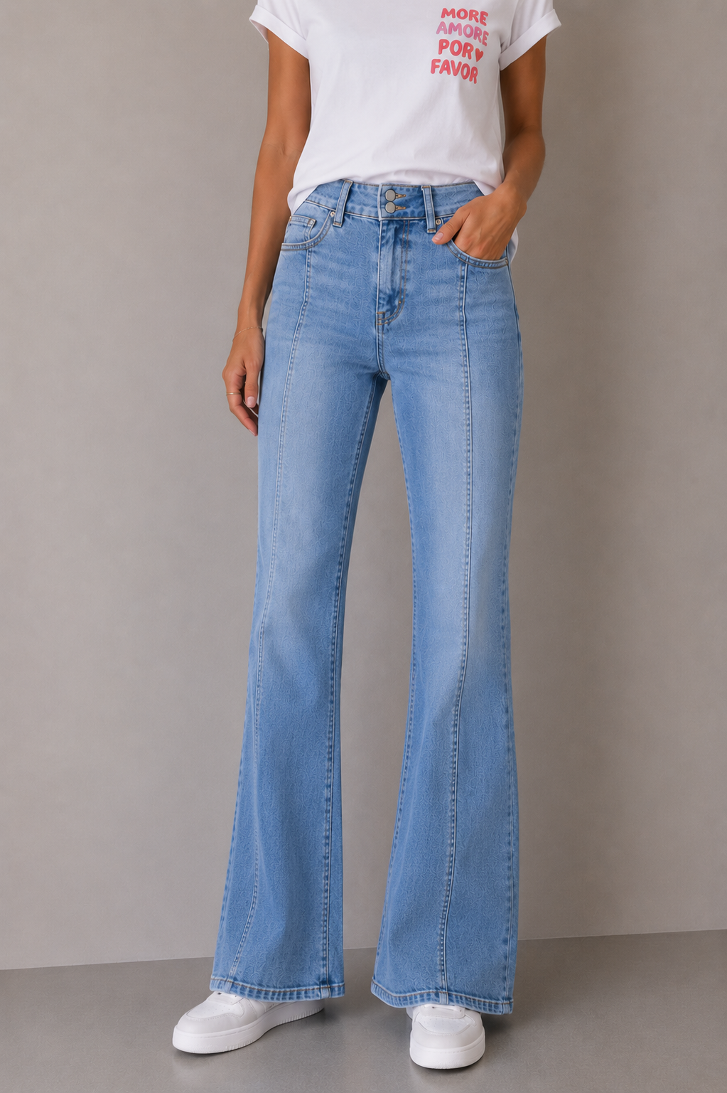 Jean mid rise flare