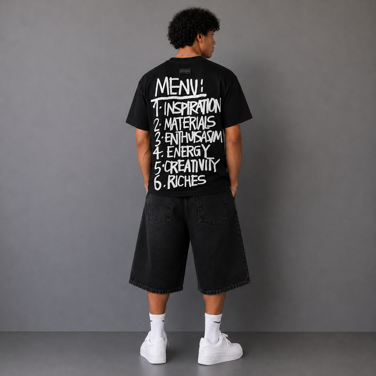 T shirt riches menu