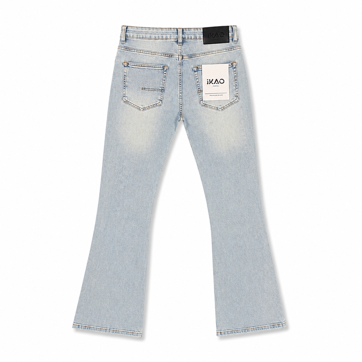 Jean flare scratched