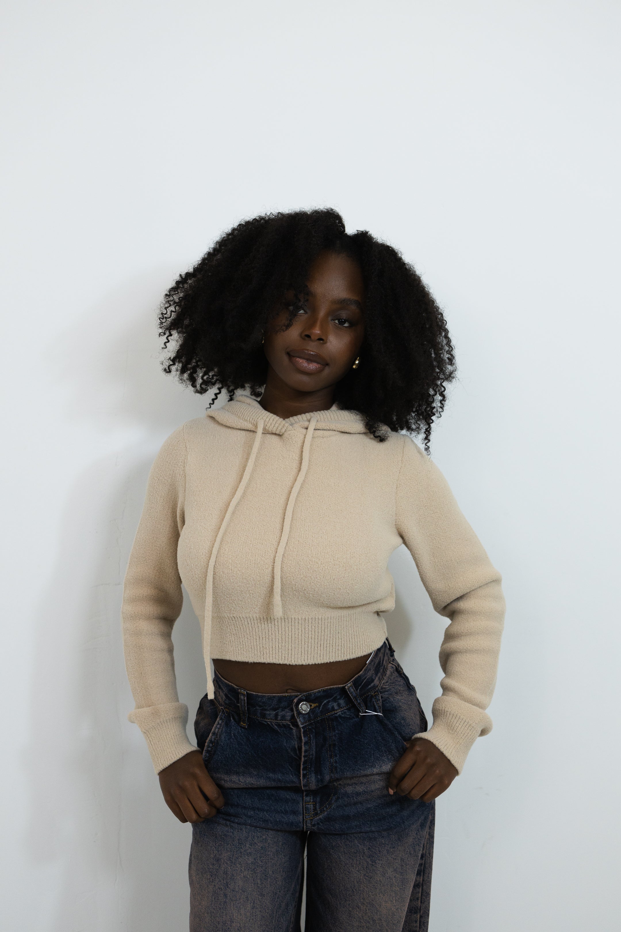 SWEAT CROP AVEC CORDONS