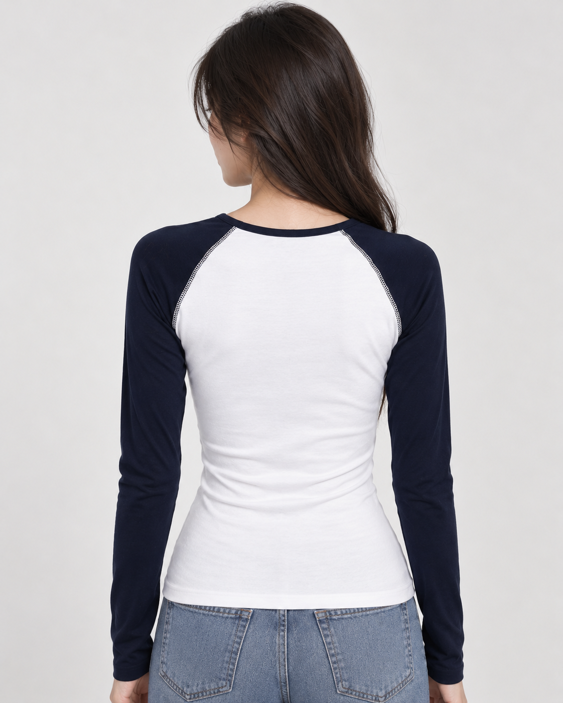 Top manches bi-color