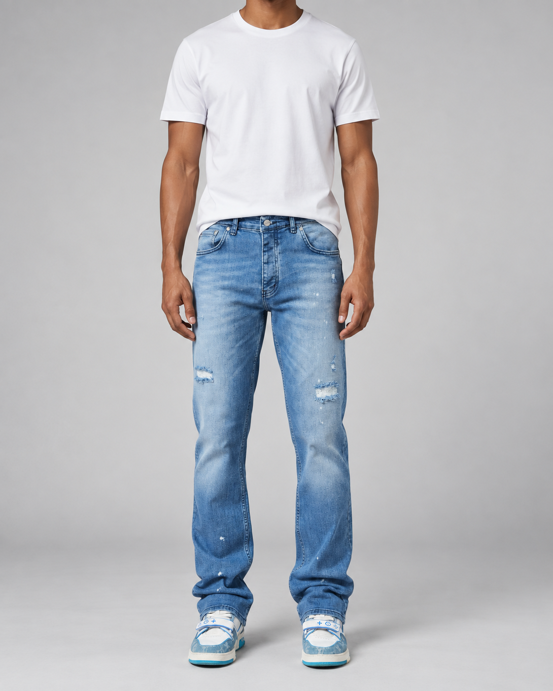 Jean flare light washed