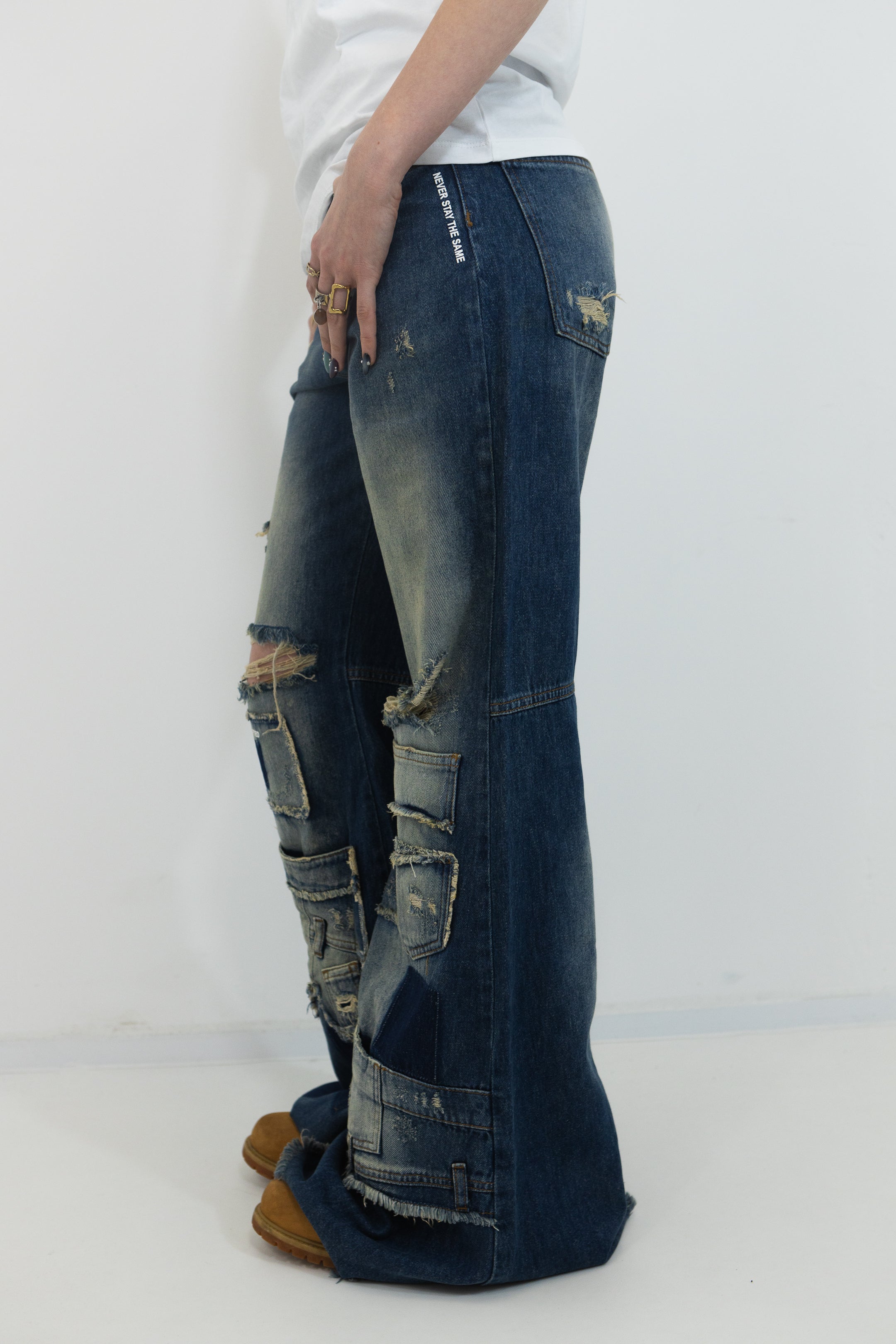 JEAN LOOSE FIT PATCHWORK