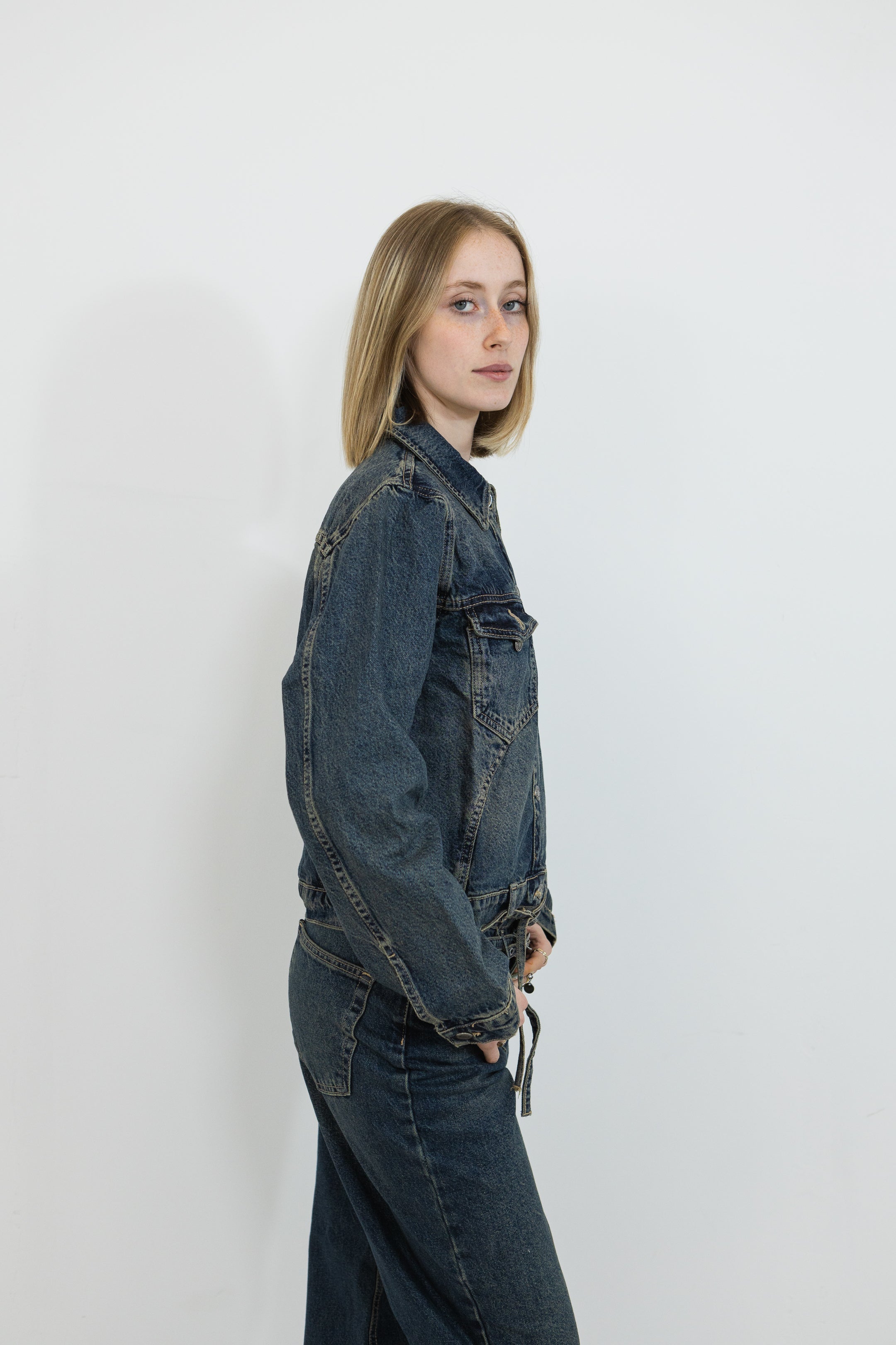 VESTE EN JEAN CROP