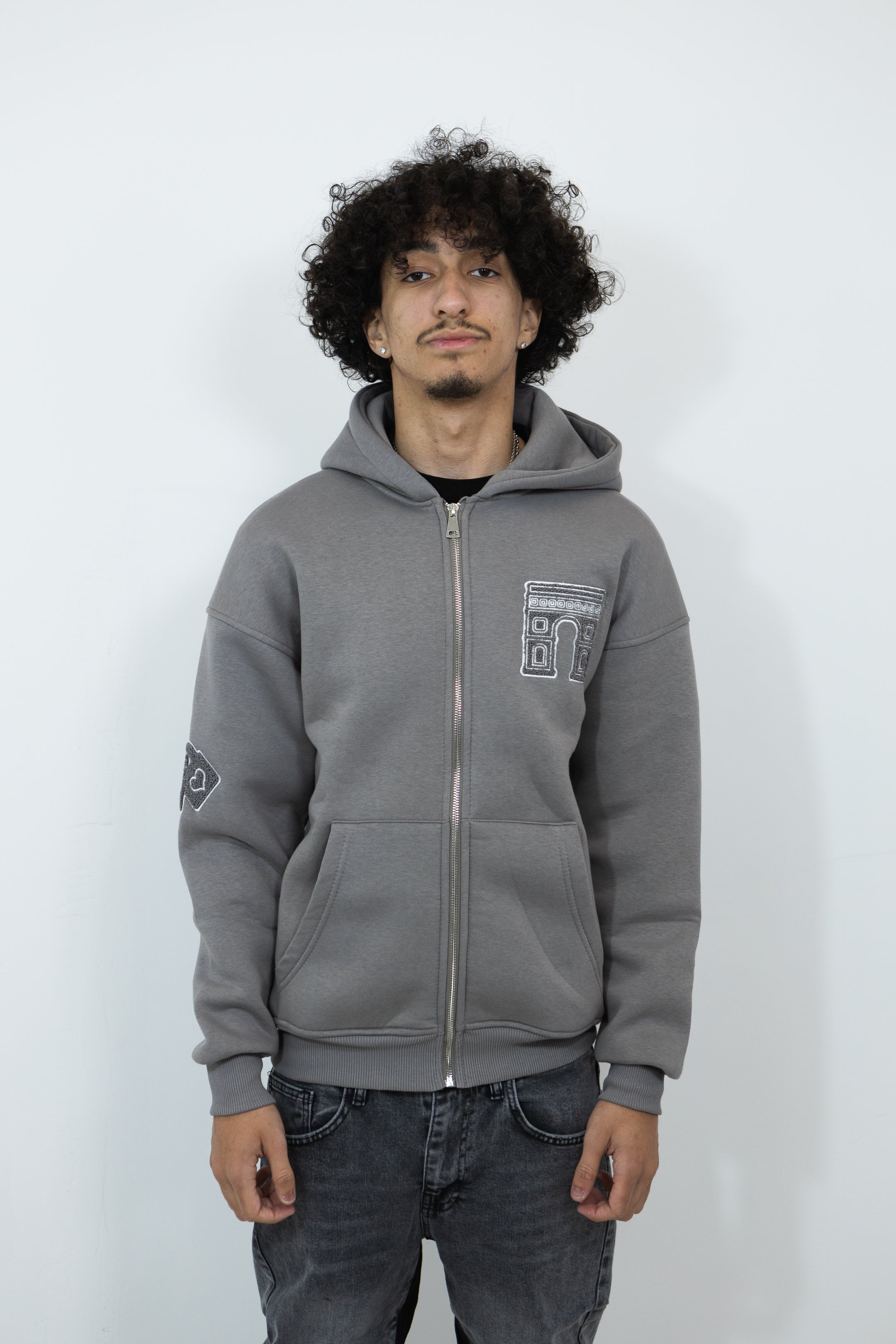 ZIP UP MONA - GRIS