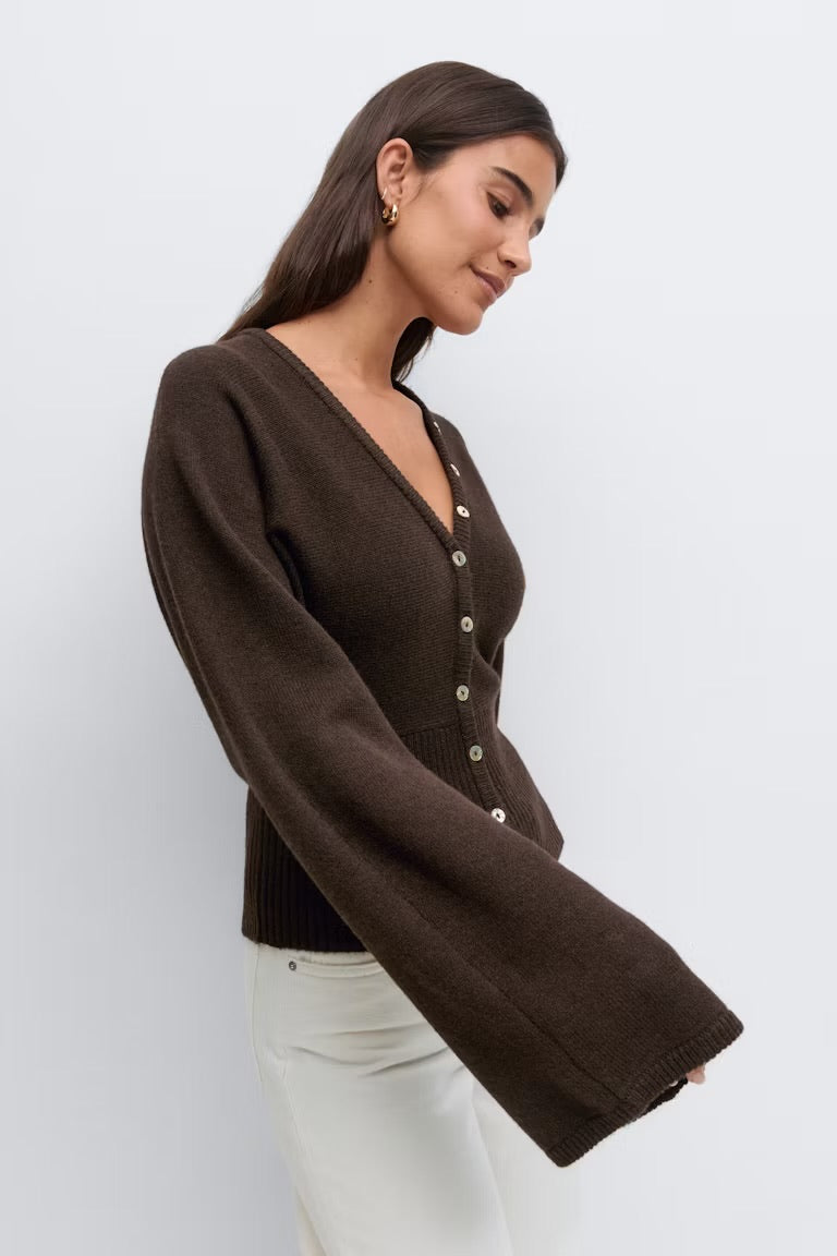Cardigan boutons cintré