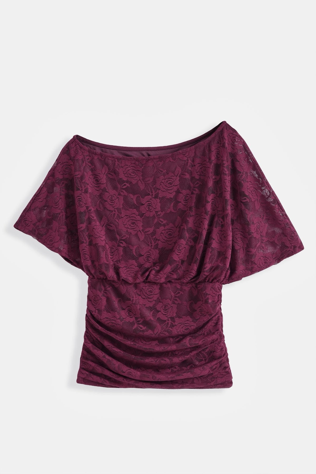 Top dentelle rose