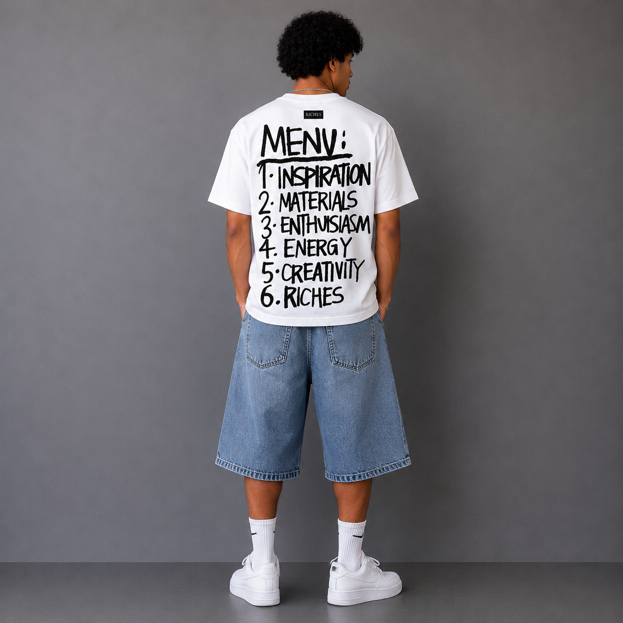 T shirt riches menu