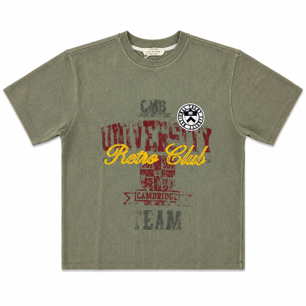 T-shirt vintage rainure