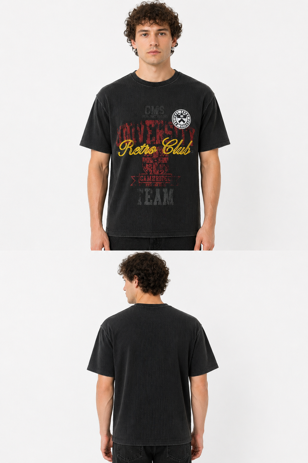 T-shirt vintage rainure
