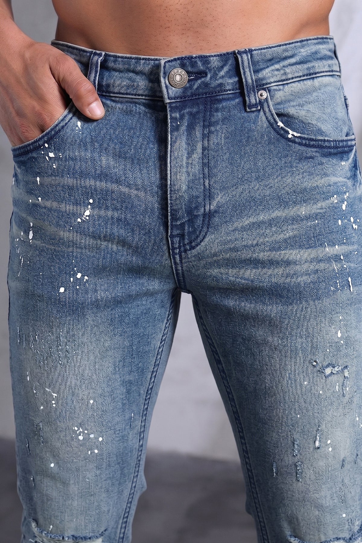 Jean flare paint ripped