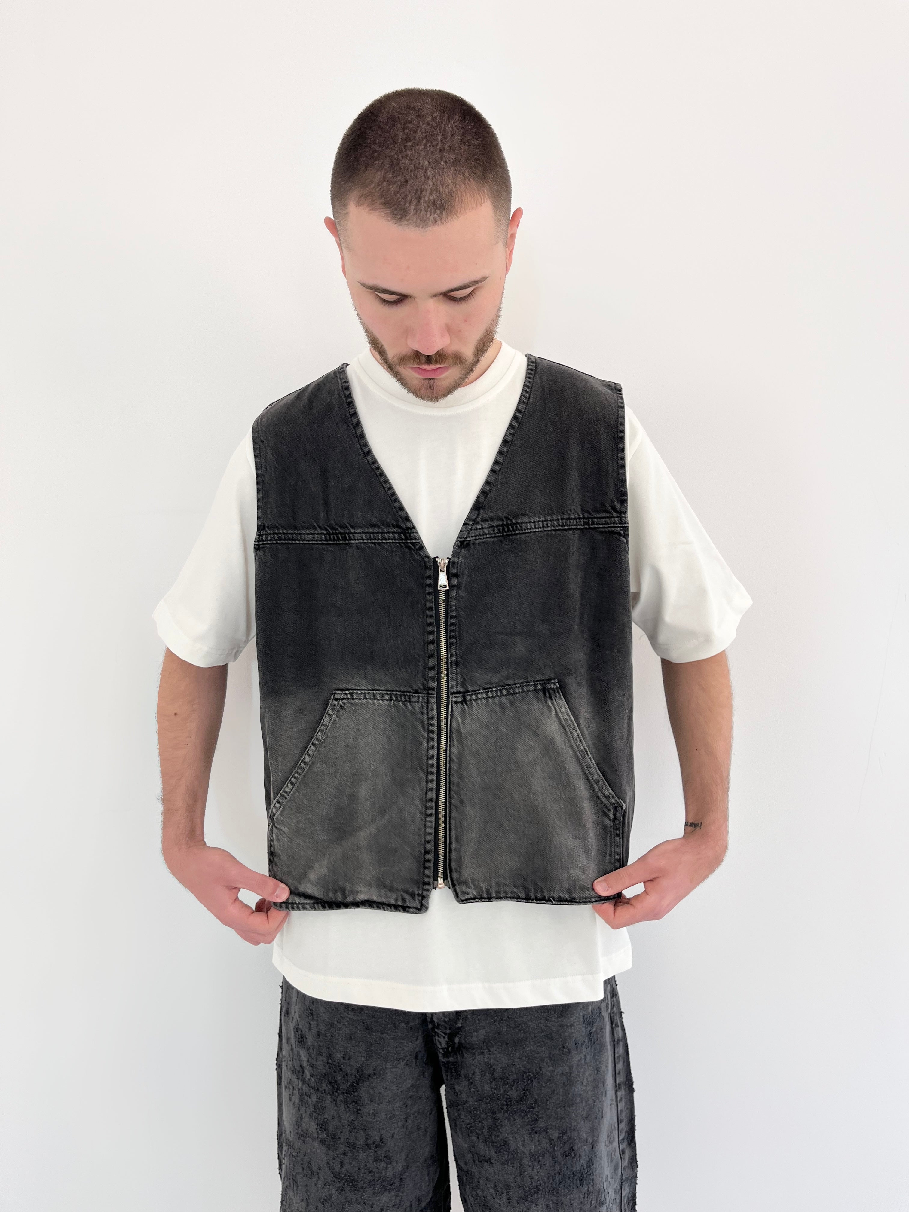 VESTE SANS MANCHE DENIM