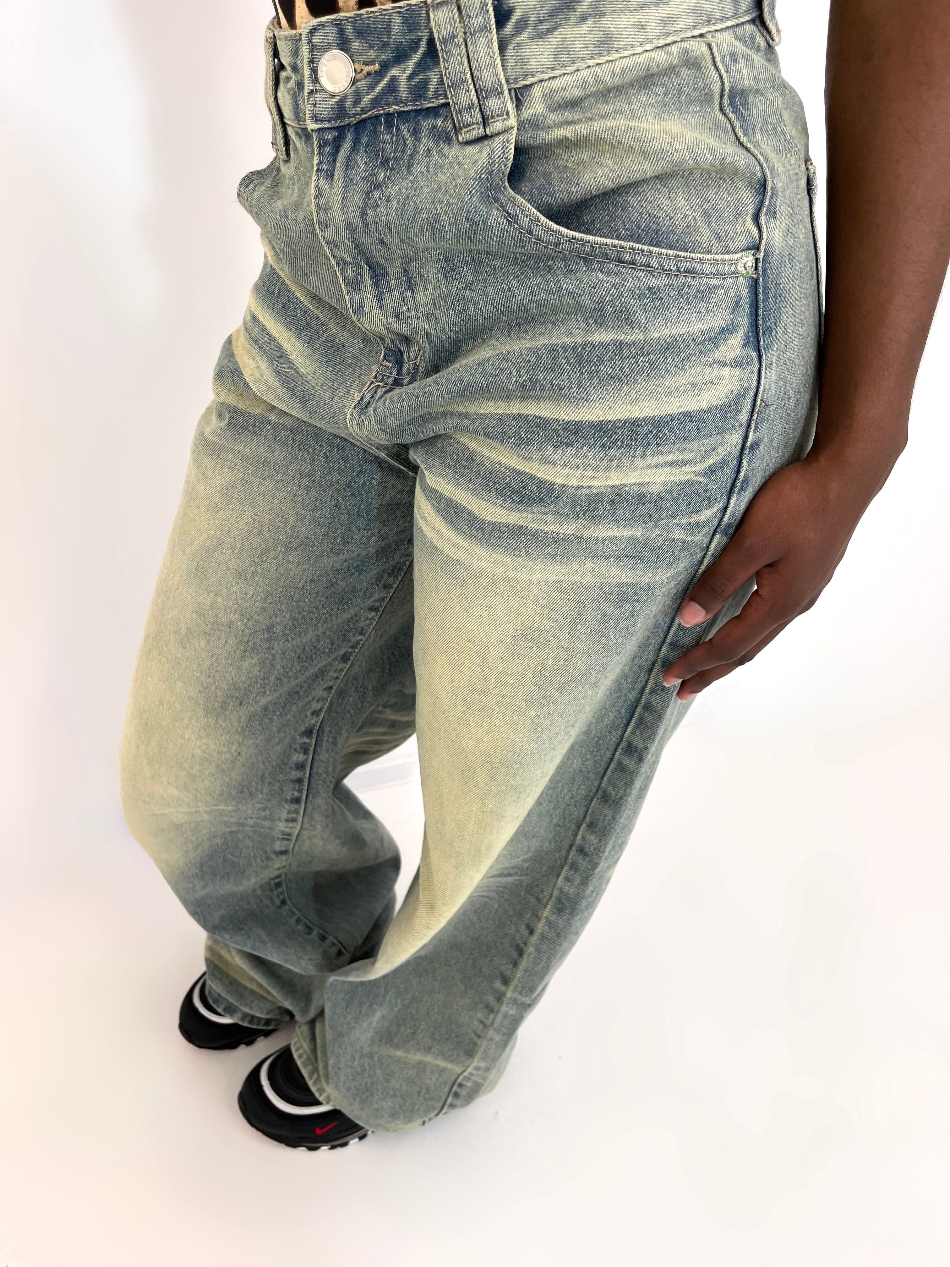 JEAN WIDE LEG  WASHED