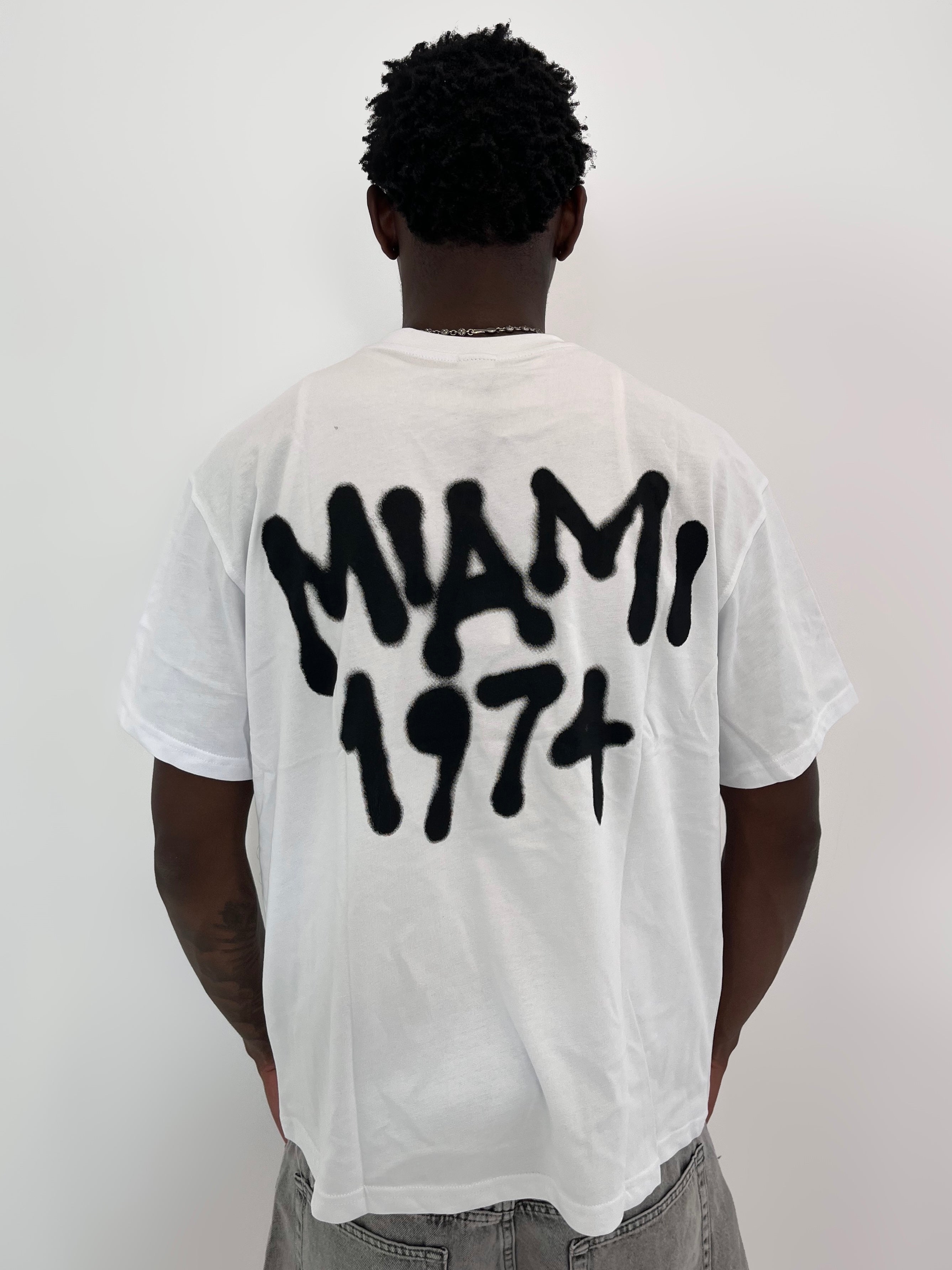 T-SHIRT MIAMI - BLANC