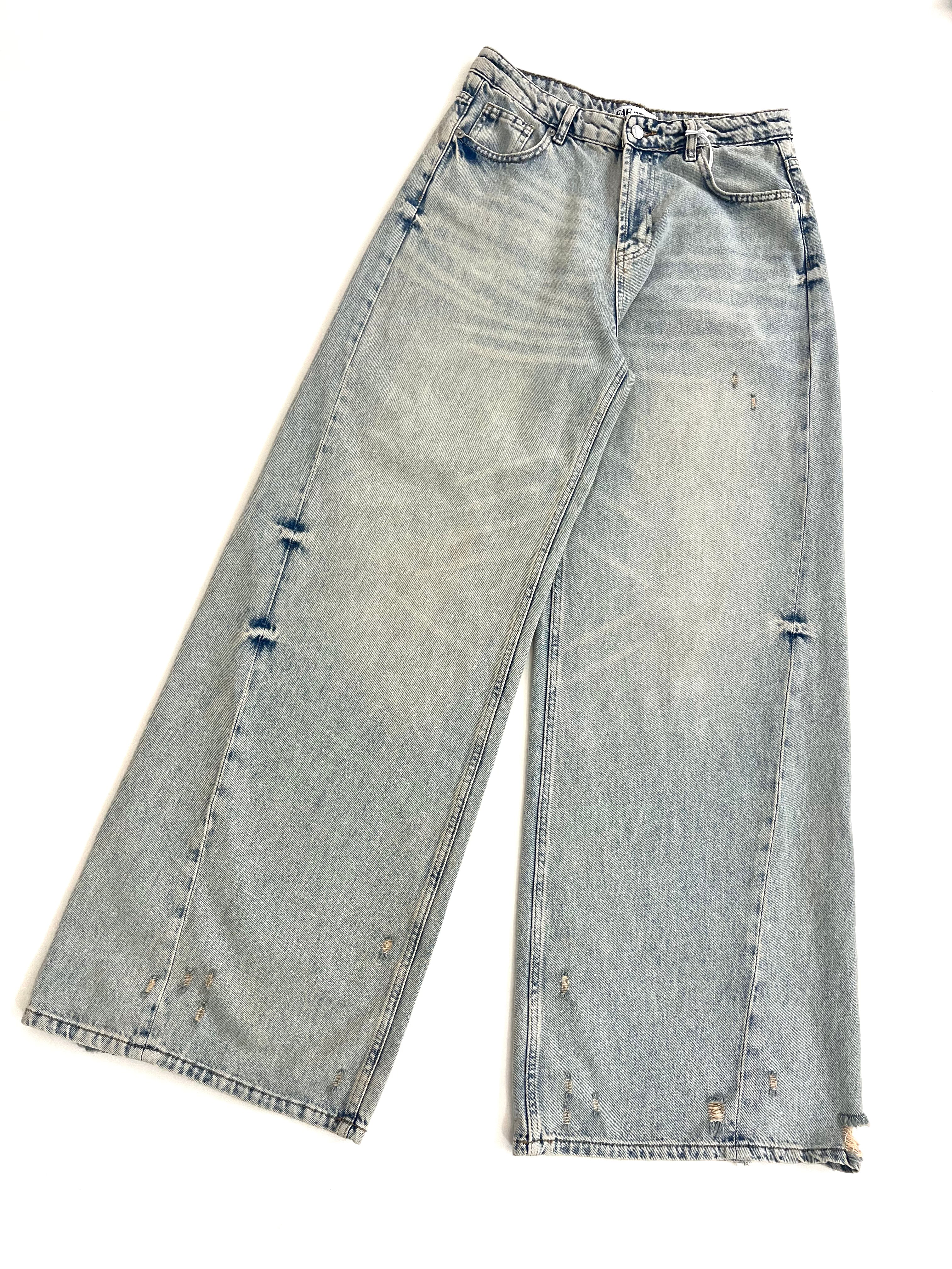 JEAN WIDE LEG  WASHED