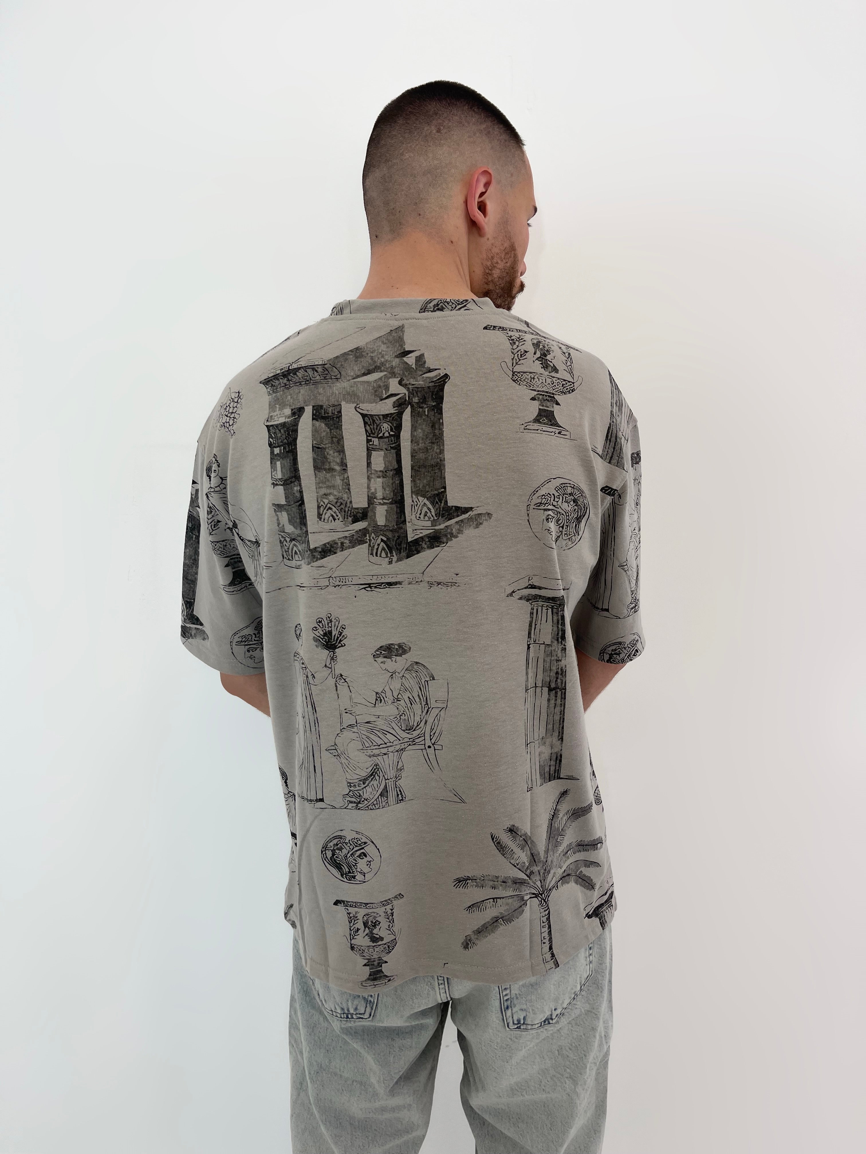 T-SHIRT ANTICA GRIS / NOIR