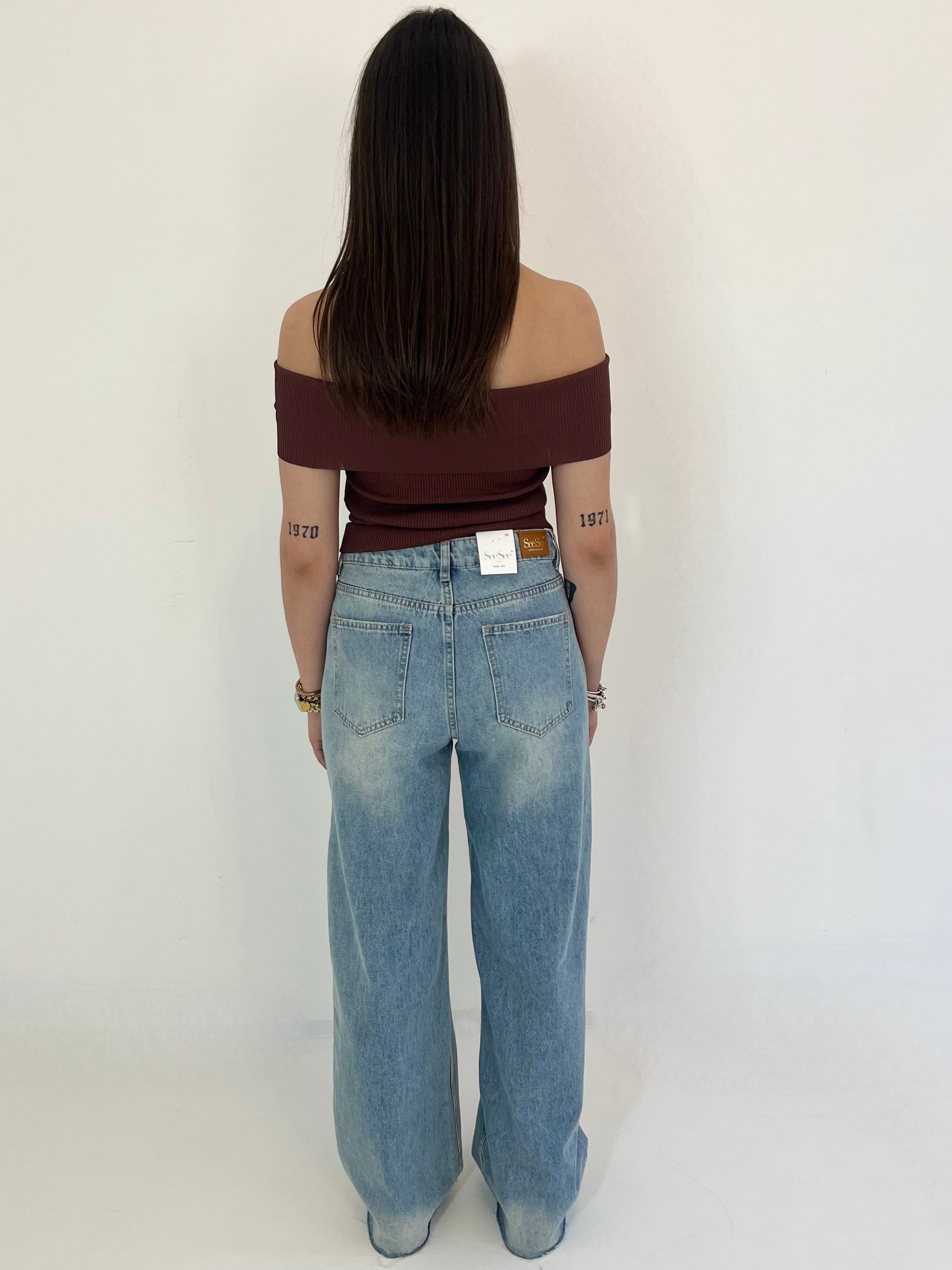 JEAN DOUBLE WIDE LEG - BLEU