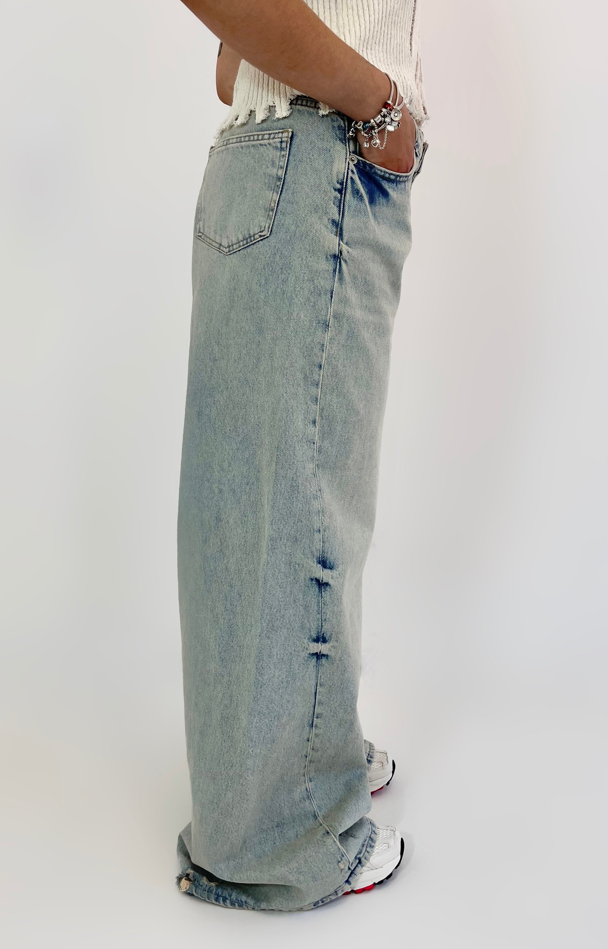 JEAN WIDE LEG  WASHED